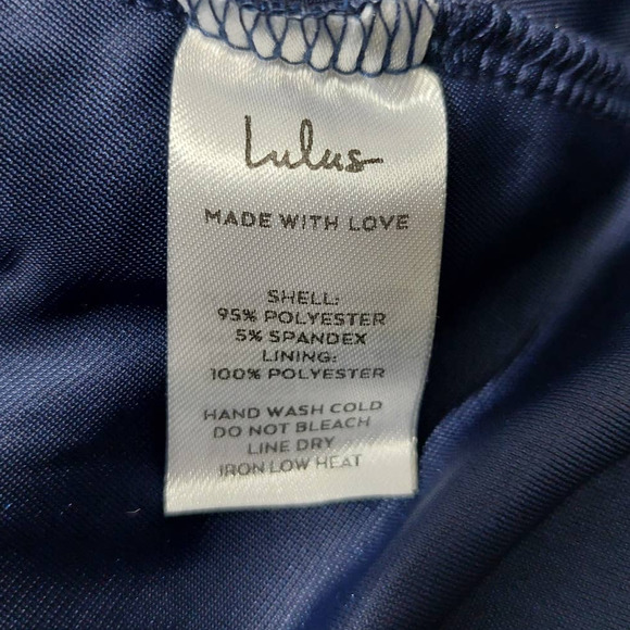 LULU'S SZ S Whimsical Romance Dark Blue Velvet Faux-Wrap Maxi Dress NEW B38 - Picture 6 of 10